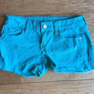 Teal corduroy American Eagle shorts